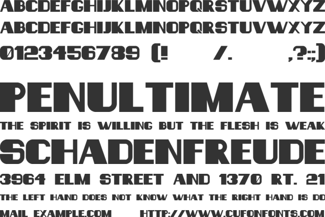 Consequences font preview