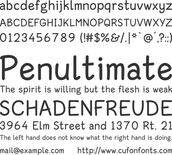 Doge Sans font preview