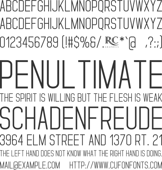 Standaris font preview