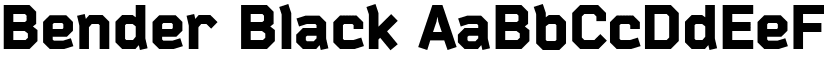 Bender Black font