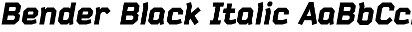 Bender Black Italic font
