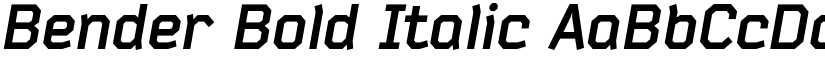 Bender Bold Italic font
