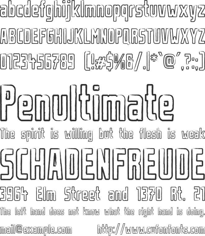 Urban Rubber font preview