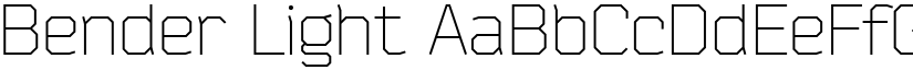 Bender Light font