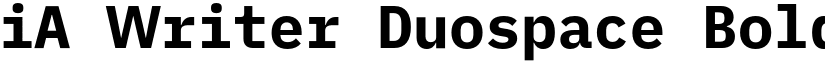 iA Writer Duospace Bold font