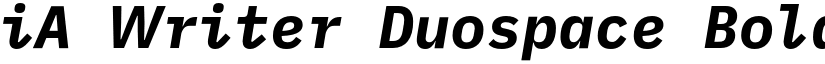 iA Writer Duospace BoldItalic font