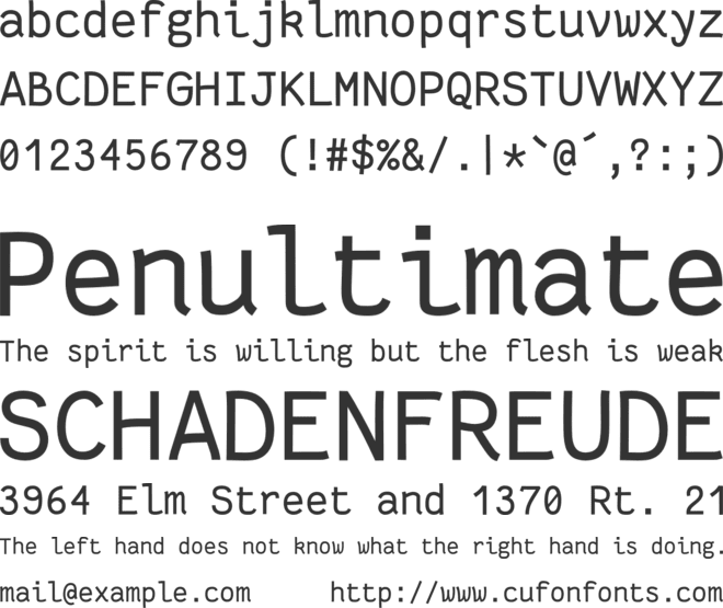 Fantasque Sans Mono font preview