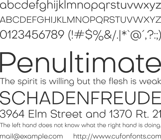 Octarine font preview