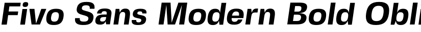 Fivo Sans Modern Bold Oblique font