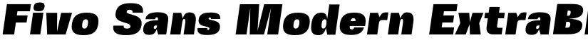 Fivo Sans Modern ExtraBlack Oblique font