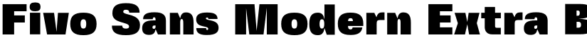 Fivo Sans Modern Extra Black font