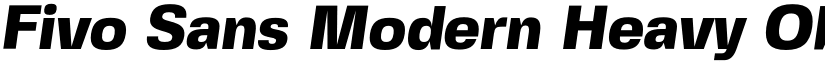 Fivo Sans Modern Heavy Oblique font