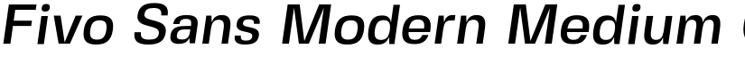 Fivo Sans Modern Medium Oblique font