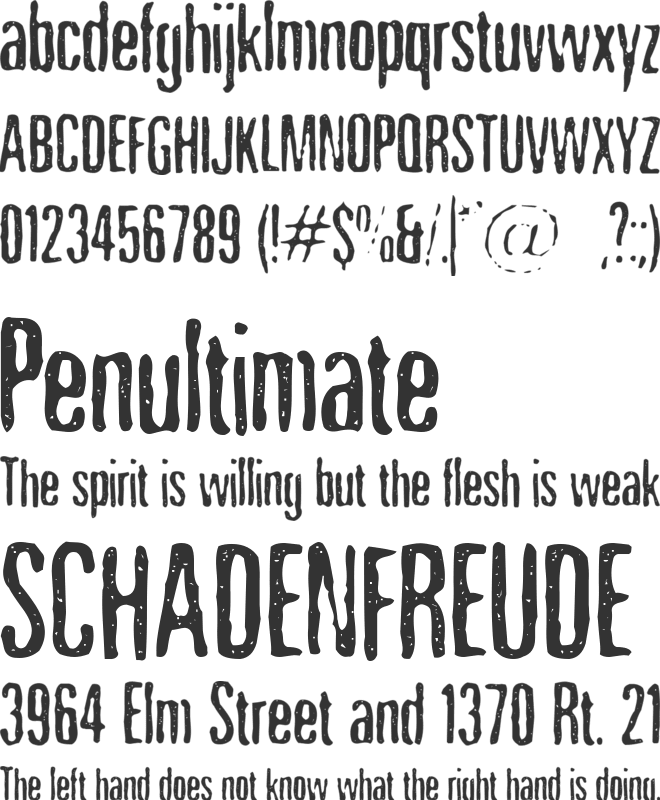 Nicotine Stains font preview