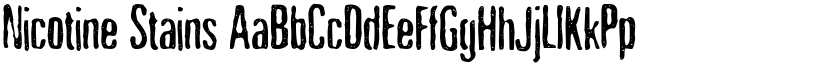 Nicotine Stains font
