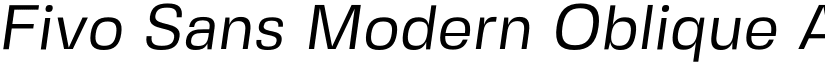 Fivo Sans Modern Oblique font