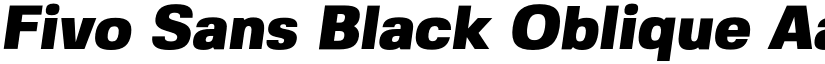 Fivo Sans Black Oblique font