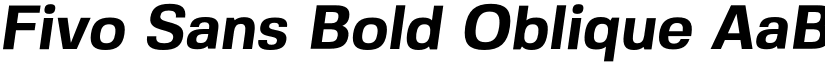 Fivo Sans Bold Oblique font