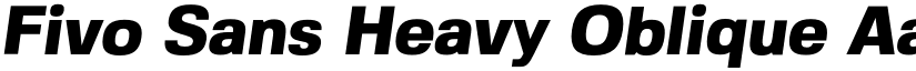 Fivo Sans Heavy Oblique font
