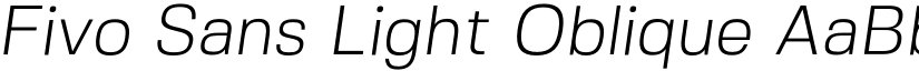 Fivo Sans Light Oblique font