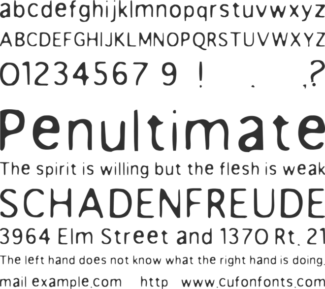 Anorexia font preview