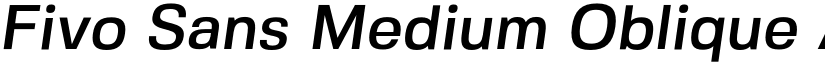 Fivo Sans Medium Oblique font