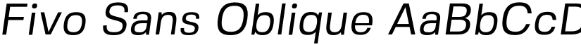 Fivo Sans Oblique font
