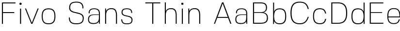 Fivo Sans Thin font