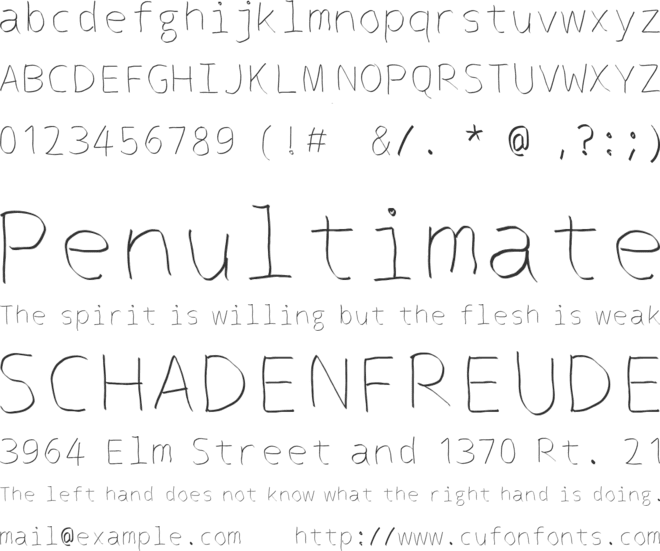 Abirhand one font preview