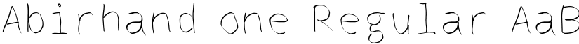Abirhand one Regular font