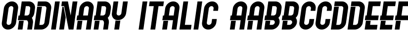 Ordinary Italic font