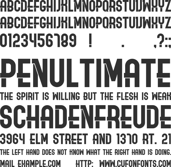 Ordinary font preview