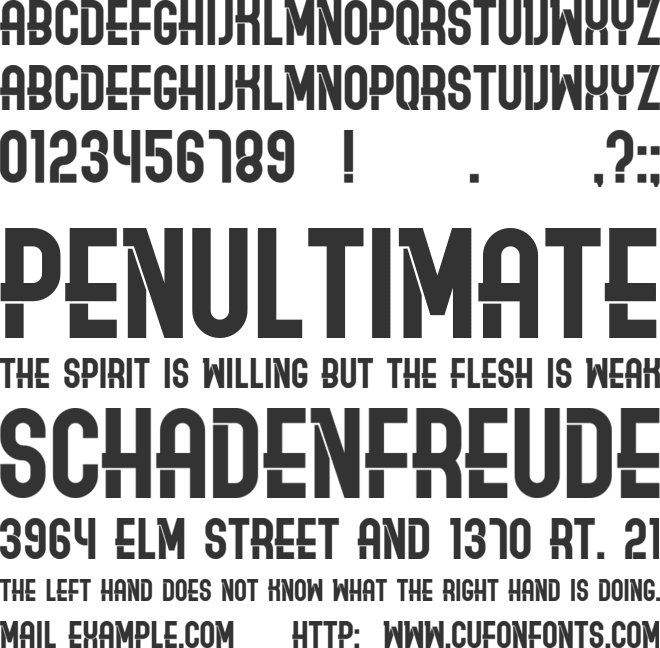 Ordinary font preview