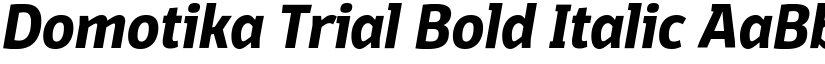 Domotika Trial Bold Italic font