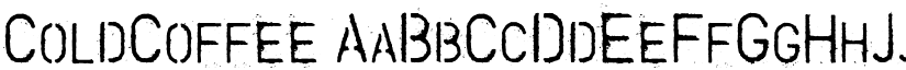 ColdCoffee font
