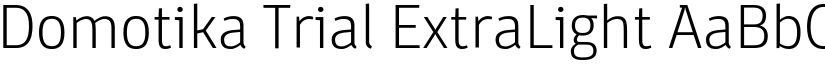 Domotika Trial ExtraLight font