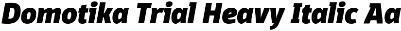 Domotika Trial Heavy Italic font