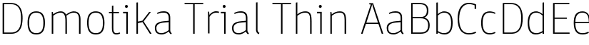 Domotika Trial Thin font