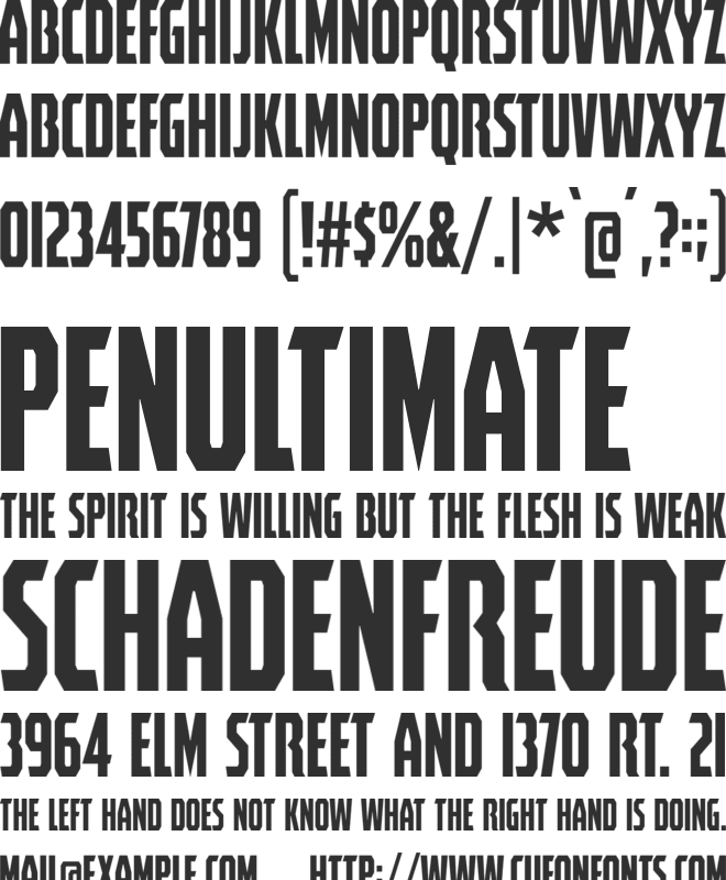 Spectrashell font preview