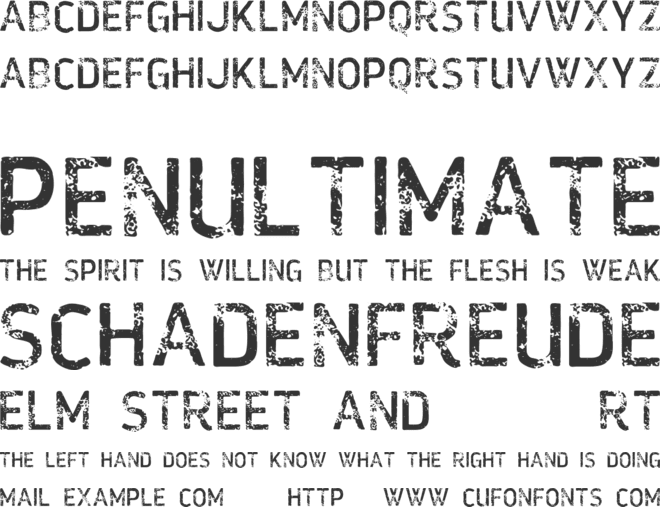 VTKS MONDAY font preview