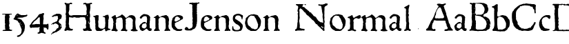 1543HumaneJenson Normal font