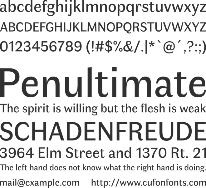 Faune font preview