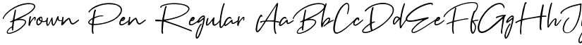 Brown Pen Regular font