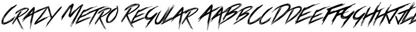 Crazy Metro Regular font