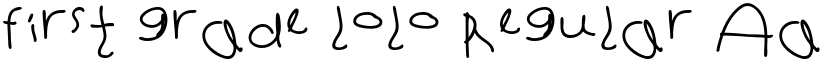 first grade lolo Regular font