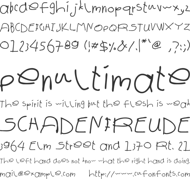 first grade lili font preview