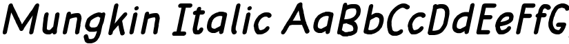 Mungkin Italic font