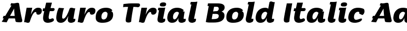 Arturo Trial Bold Italic font