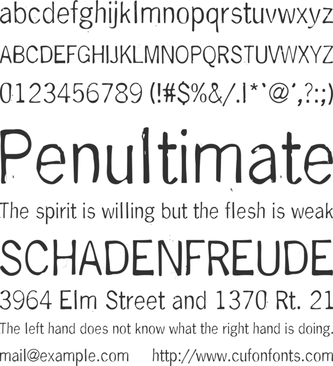 DeGenerate font preview