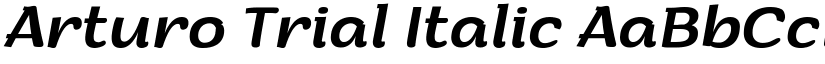 Arturo Trial Italic font